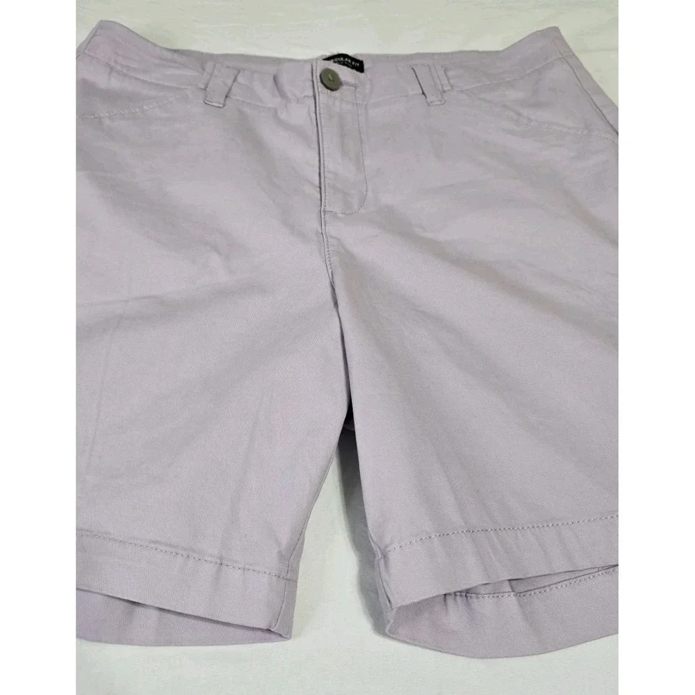Lee Women's‎ 14 Medium Shorts Regular Fit Mid-Rise Light Purple